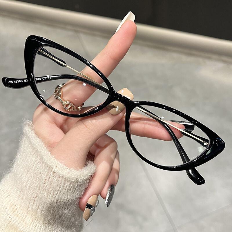 Sexy Leopard Cat Eye Myopia Glasses Women Anti Blue Light Optical Lenses Transparent Eyeglasses Prescription Nearsighted Glasses