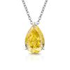 Caibao Ice Flower Cut High Carbon Diamond Pear Shaped Pendant Fashionable, Simple, Light Luxury Water Drop Necklace