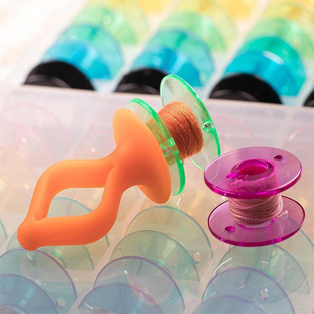 Thread Bobbin 25 Pieces Colored Universal Crafts Accessories Embroidery Thread Bobbins For Class Quilting Storage Fabric Quilter