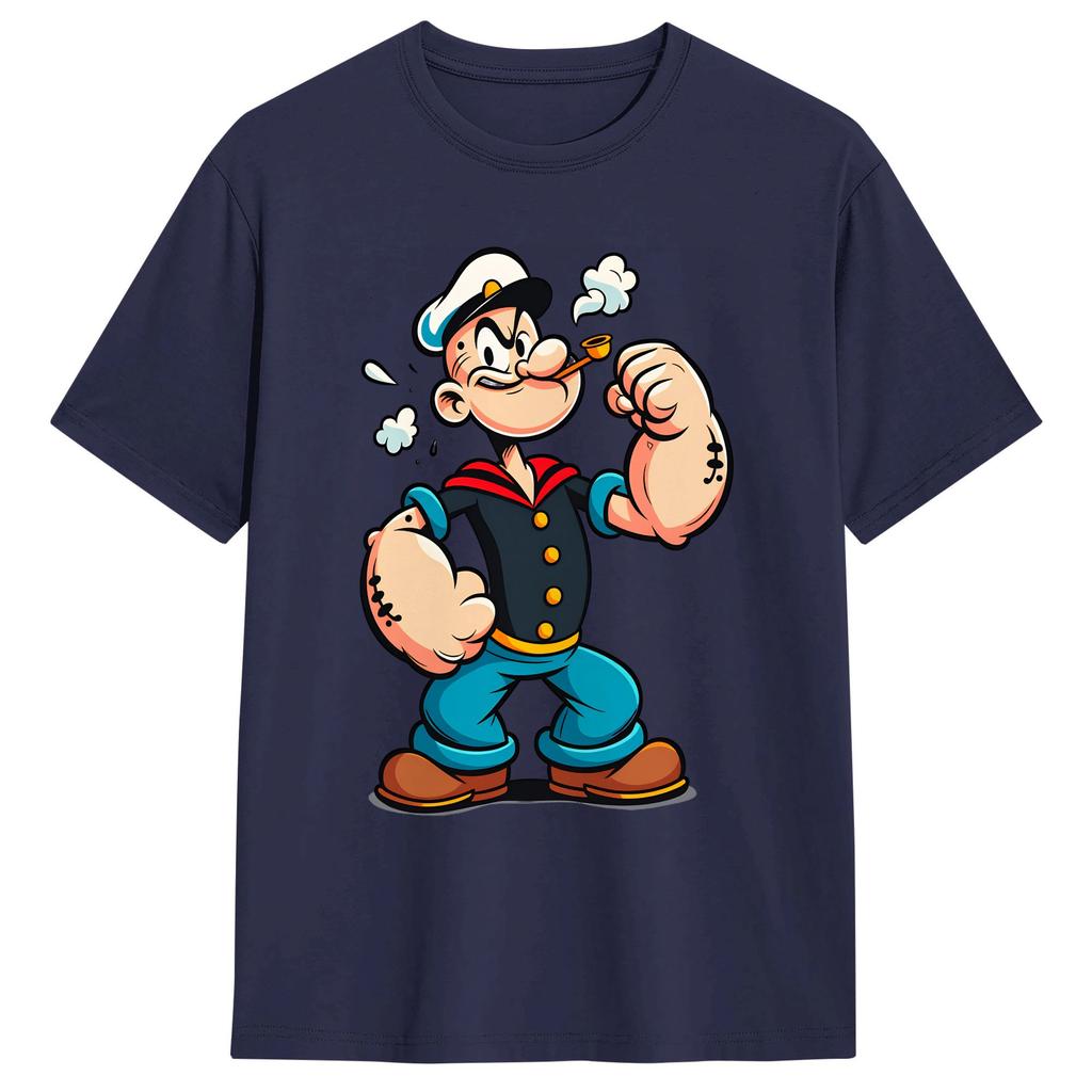 Tricou Popeyed the Sailorman Plajă Tricouri din Bumbac Pentru Bărbat Tricou cu Logo Personalizat Mânecă Scurtă Tricouri Vintage