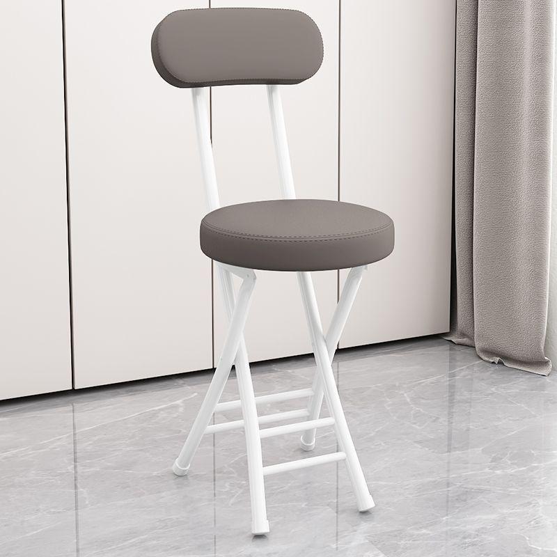 Compact Folding Dining and Leisure Chair with Backrest for Home and Dormitory