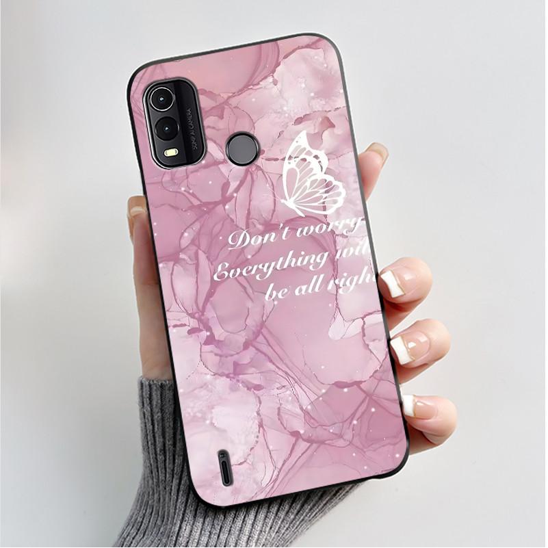 Per Nokia G11+ G11 G21 Custodia Coppia Moda Farfalle Fiori Nero Morbido Silicone TPU Cover Posteriore per Telefono Nokia G11 Plus
