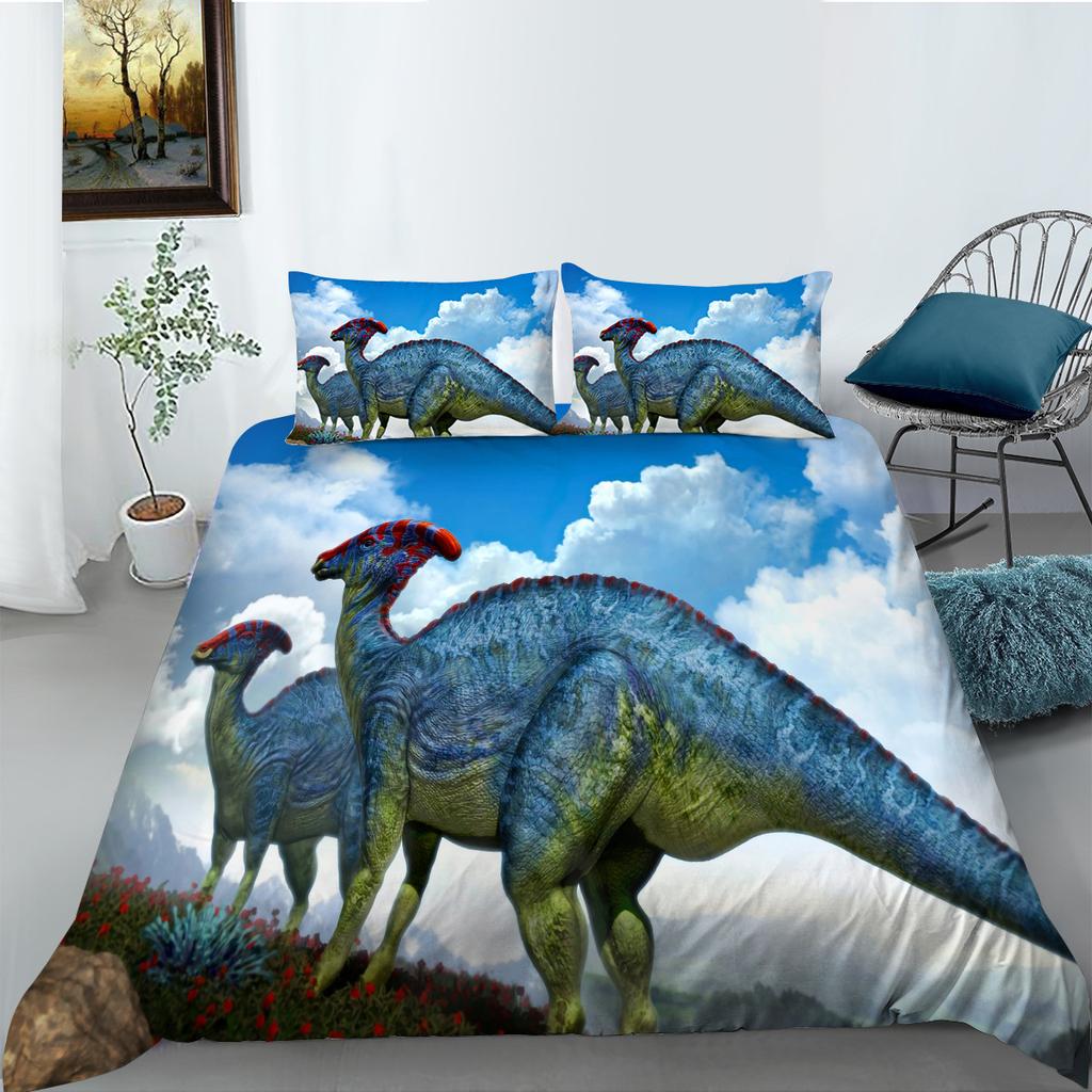 Bettwäsche Zweiteiliges und Dreiteiliges Set Dinosaurier 3D Digitaldruck Polyester