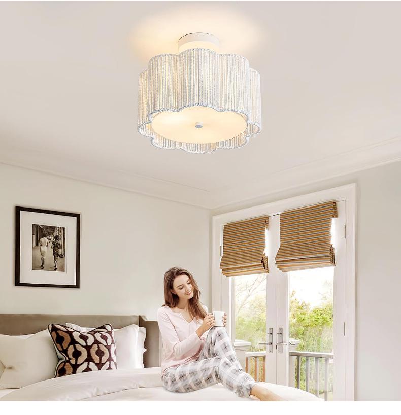 Bohemian Rattan Ceiling Light for European-Style Bedrooms & Hallways