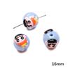 Acrylic Three-Dimensional Painted Beads Cartoon Colorful Hand-Painted Beads DIY Bracelet Mobile Phone Chain Accessories Fashion Handmade