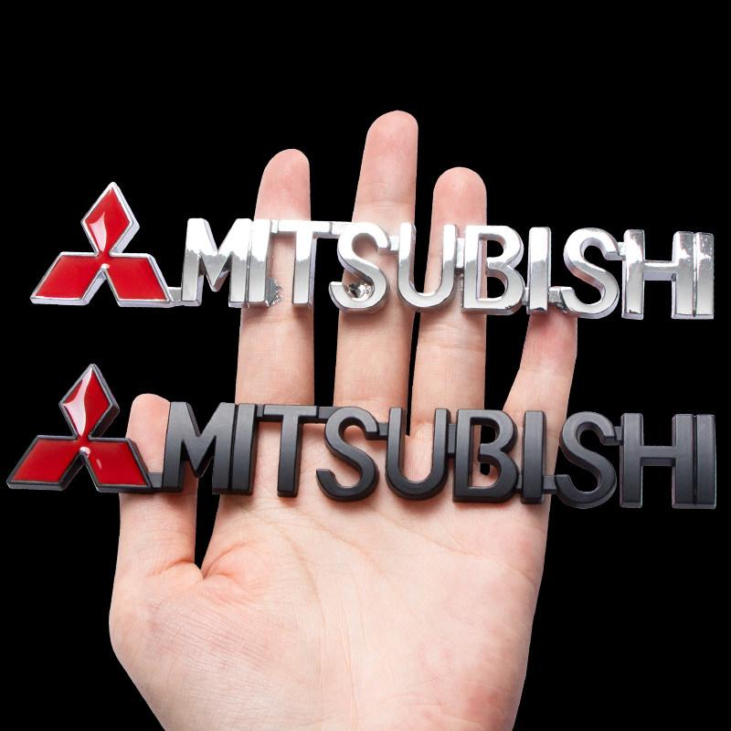 Car Metal Logo Decoration Badge Emblem Sticker For Mitsubishi Outlander ASX Eclipse Cross Pajero Lancer EVO Delica Triton Mirage