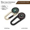 Metal Outdoor Hiking Keychain Compass Multifunctional Outdoor Compass Gourd Buckle