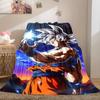 1pz Coperta in Flanella con Stampa Son Goku, Alta Qualità per Tutte le Stagioni, Decorazione per la Casa, Calore e Comfort, Perfetta per Regali di Natale