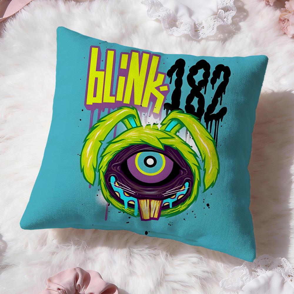 b-Blink-182 band Cushion Cover Premium Comfort Reversible Pillow Cove -Two in One Design for Any Room & Car Interior