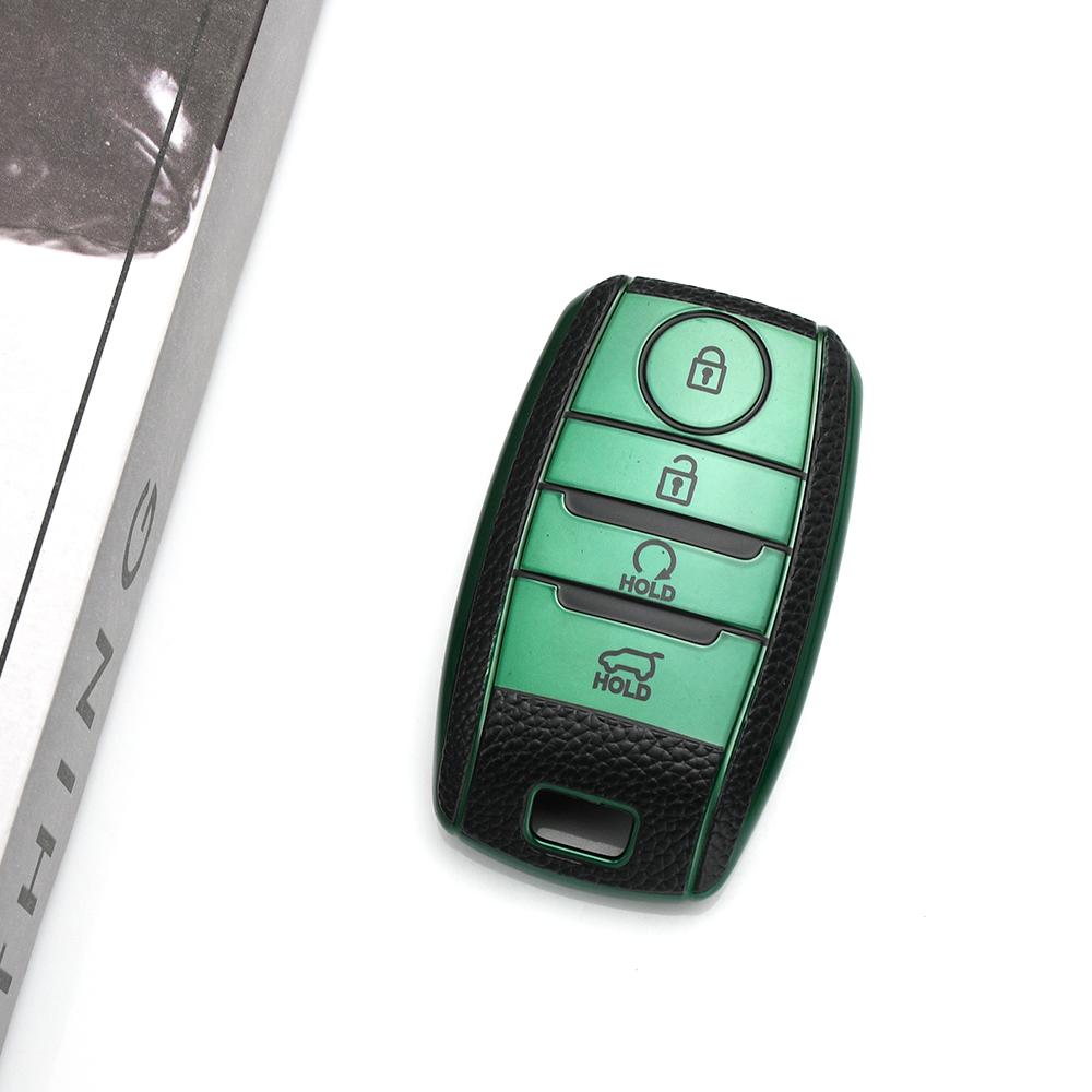 Leather Tpu Car Key Case Cover For Kia Sorento Sedona Picanto Soul Rio5 Ceed Sportage Cerato Optima K2 K3 K4 K5 Rio Shell Fob