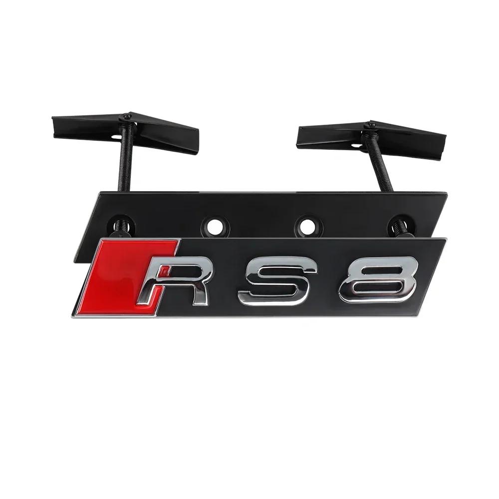 3D ABS RS3 RS4 RS5 RS6 RS7 RS8 Emblem Auto Frontgrill Abzeichen Tuning Zubehör für Audi A1 A3 8P A4 B5 B6 B7 B8 A5 A6 C5 C6 C7 S