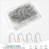 Customizable Silver S-Shaped Curtain Hooks - Pointed, Electroplated Fixing Hooks