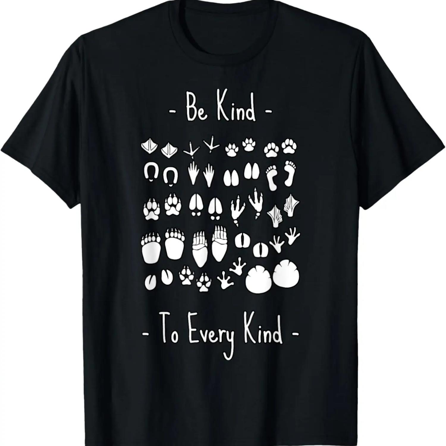 Be Kind To Every Kind animal lover, vegan or vegetarian T-Shirt S чёрный