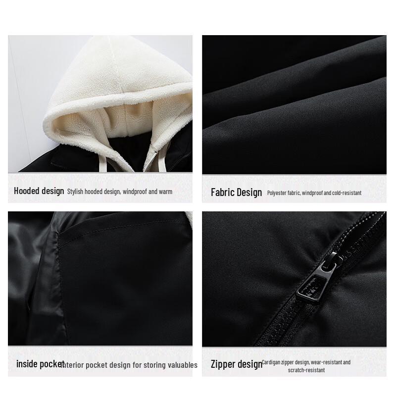 Baleno Herren Layered Kapuzen-Steppjacke mit Sherpa-Futter