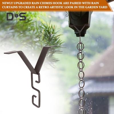 Regenkette Dachrinnen Adapterclip Hohe Haltbarkeit Einfach zu installieren Universeller V-förmiger Hakenaufhänger Regenkette Wasserumleiter Zubehör