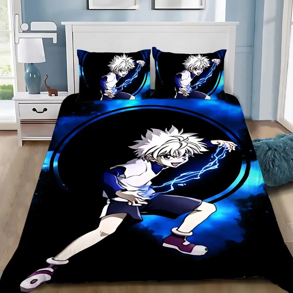 Anime Duvet Cover Pillowcase Hunter X Hunter Bedding Set Adult Boy Girl Bedroom Decoration Children Single Double Large Size