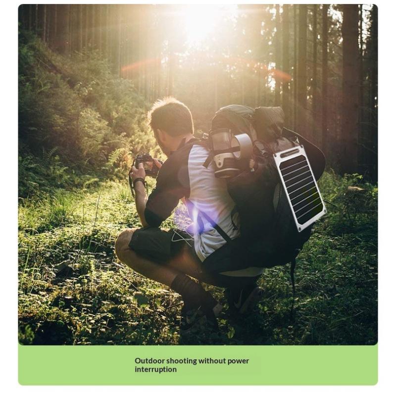 10W 5V Solar Panel Waterproof Portable Dual Usb Charger Outdoor Camping Solar Power Bank Battery Charging Plate
