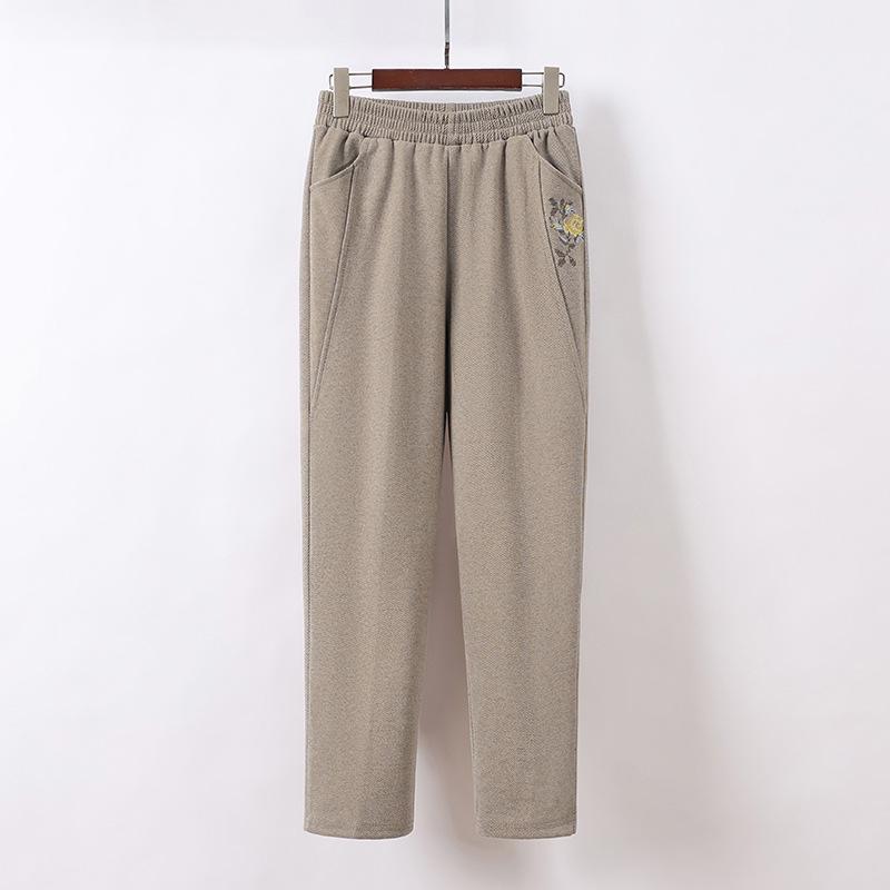 

Men s and Women s Middle-aged and Elderly Fleece-Lined Warm Straight-Leg Pants for Spring and Autumn 3XL (recommended 120-135 jin)