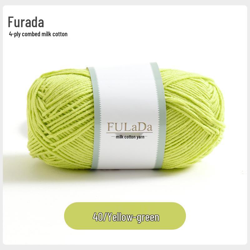 Baby 4-fädig gekämmte Milchbaumwollgarnknäuel zum Handstricken & Häkeln - DIY Puppe, Pullover, Schal Materialpaket