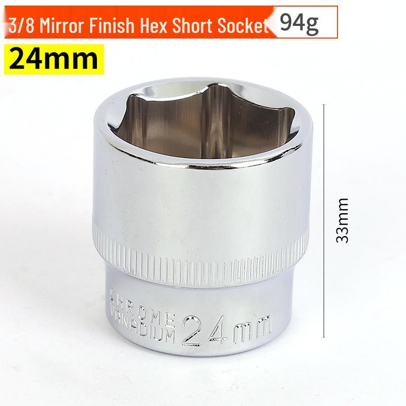 3/8" Sechskantstecknuss 10mm 6-Kant Mittellang Kurz Chrom-Vanadiumstahl Metrisch