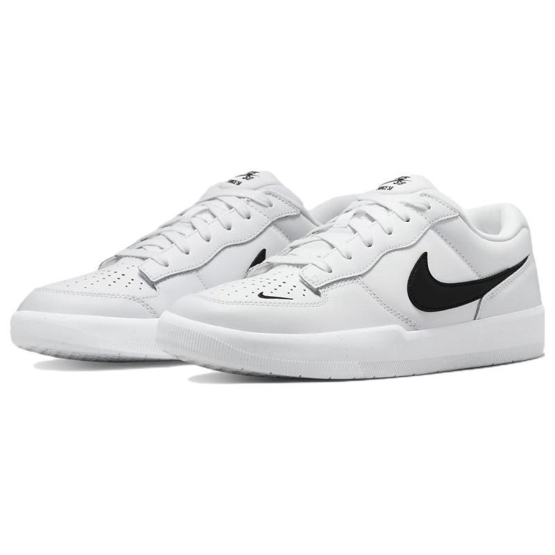 Nike Sb Force 58 Premium White Black Skateboard Shoes DH7505-101