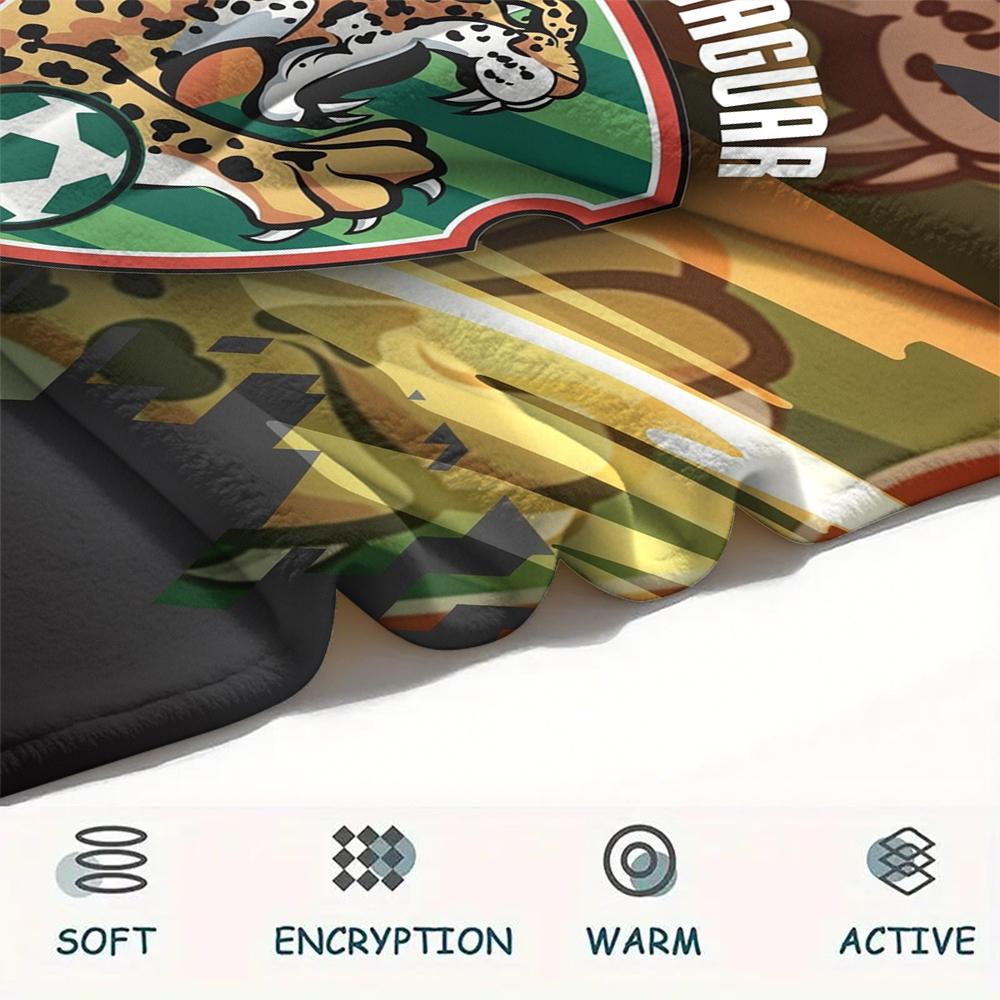 Chiapas FC pattern Flannel Blanket, High quality Comfortable for All Seasons, Home Decor, Warmth and Comfort, Perfect for Gifts.