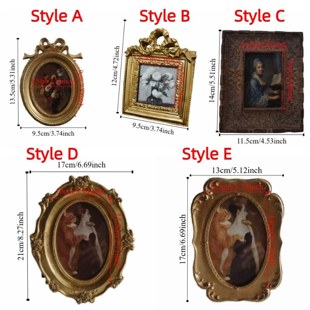 Exquisite European Style Vintage Photo Frames Gold Classical Resin Picture Frame Creative Retro Photo Frame Ornament Photo Props