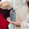 New light luxury ice flower pure titanium thermos cup, small and portable car carry-on cup, business gift titanium alloy water cup