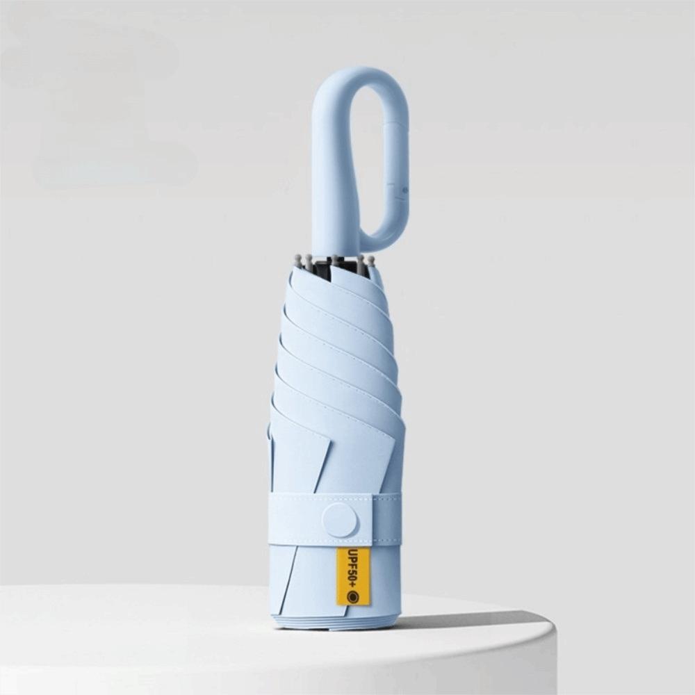 

Portable Buckle Mini Umbrella Folding UV Protection Umbrella New Sunshade Umbrella Outdoor Travel синий