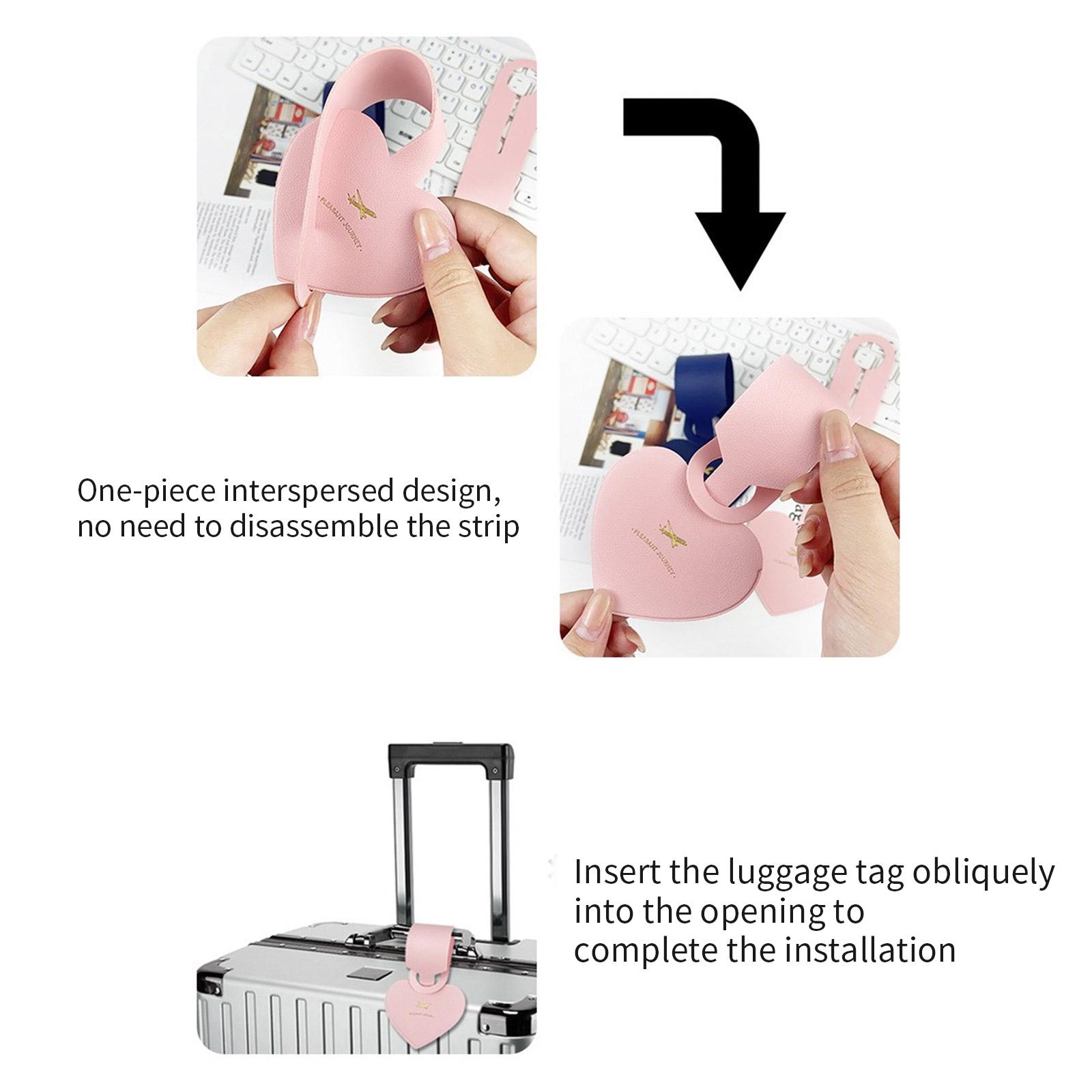 

Suitcase Luggage Heart Tag Simple Bag Pendant Name ID Address Invitation Label Baggage Backpack Tags Travel Accessories