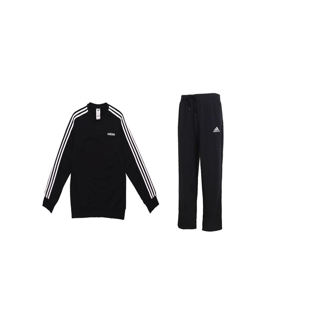 

Adidas Training Striped Long Sleeve Logo Elastic Waist Long Pants Casual Sports Suit Men suits Black DQ3083+GK9273_20240827142026 XL