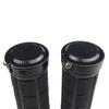 PLATT Bicycle Grip Professional Mountain Bike Handlebar Grip 1 Inner End with Hex Black Covers, Durable, Non-Slip, Covers, Pair, 22.2mm Diameter,