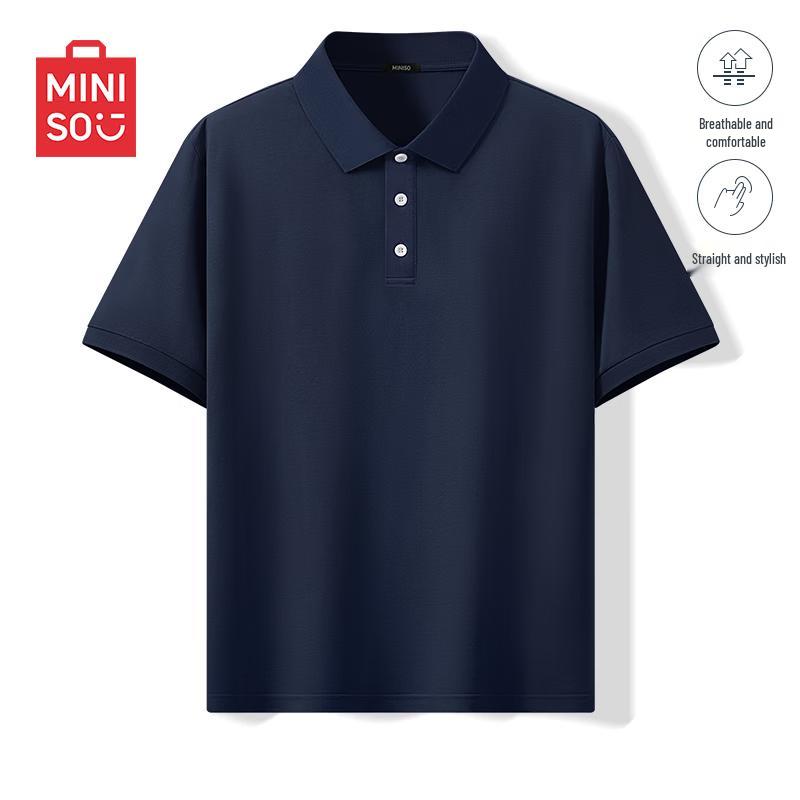 MINISO Men's Casual Short-Sleeved Polo Shirt