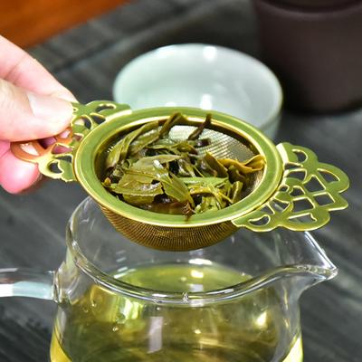Tee-Ei, Teesieb aus Edelstahl, feinmaschiger Tee-Diffusor mit Doppelgriffen für losen Tee