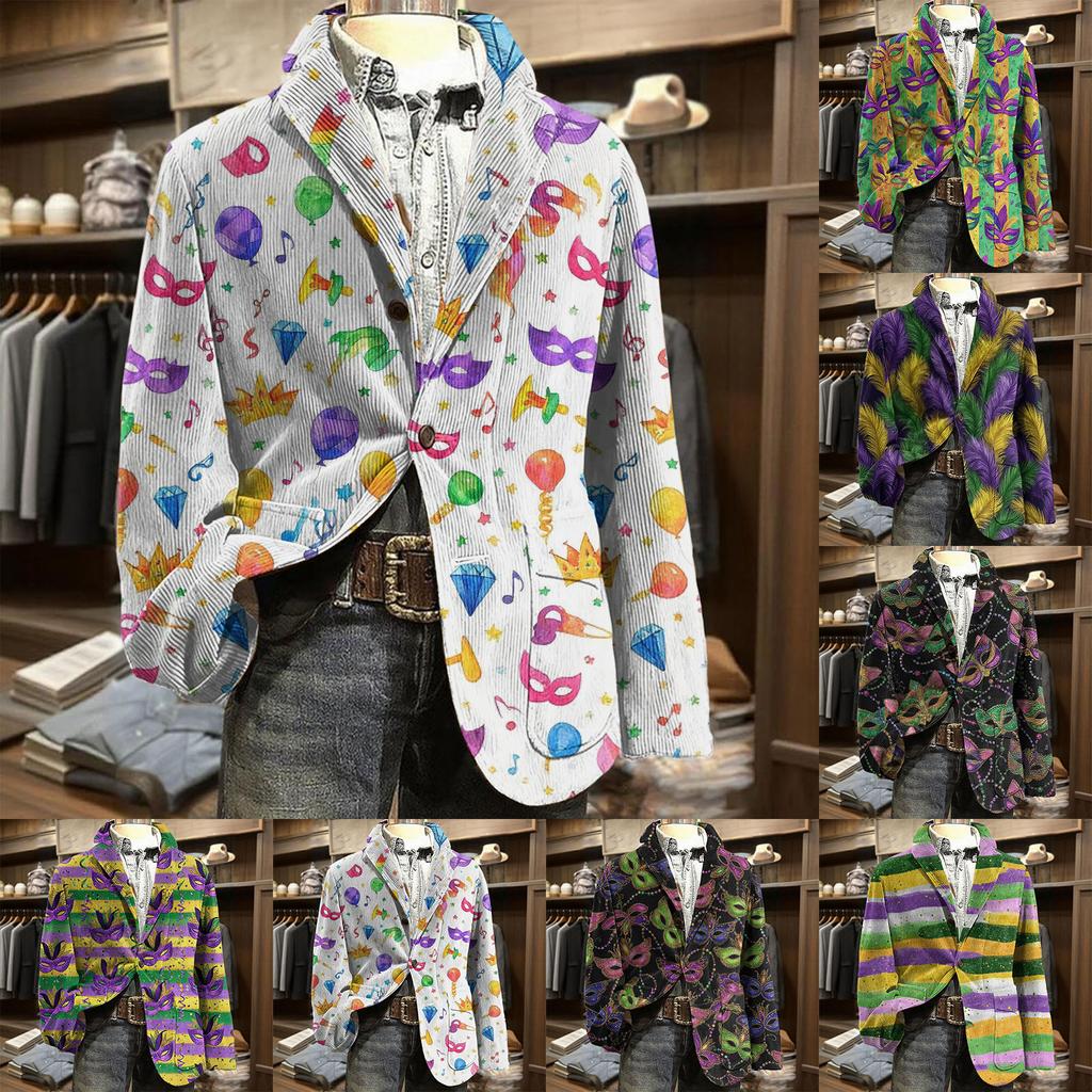Herren Business Casual Karneval Cordjacke