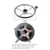 13.5 Inch Steering Wheel With Knob Stainless Steel 5 Spoke Mirror Polished Boat Yacht Accessories