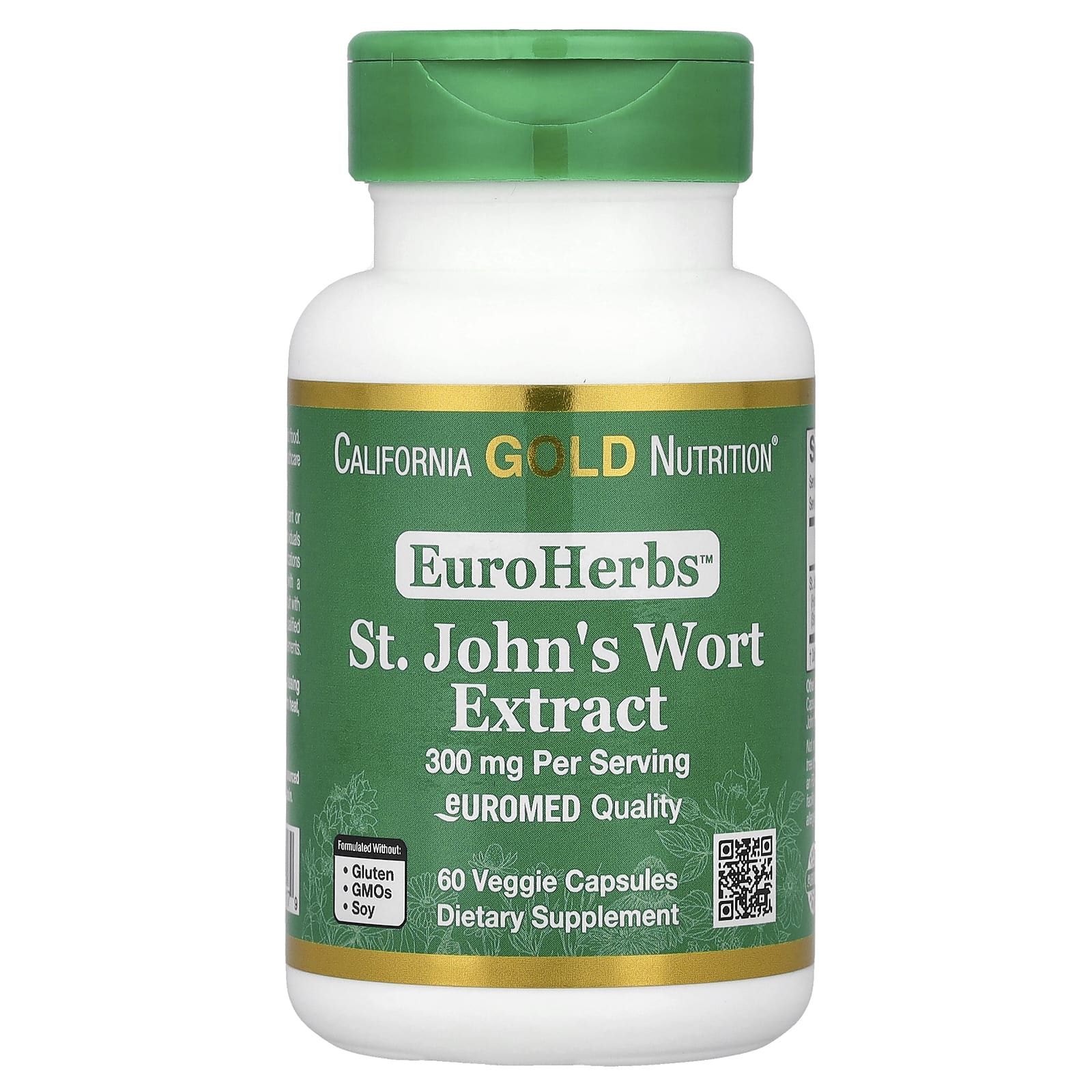 

Euroherbs™, St. John s Wort Extract, Euromed Quality, 300Mg, 60 Veggie Caps