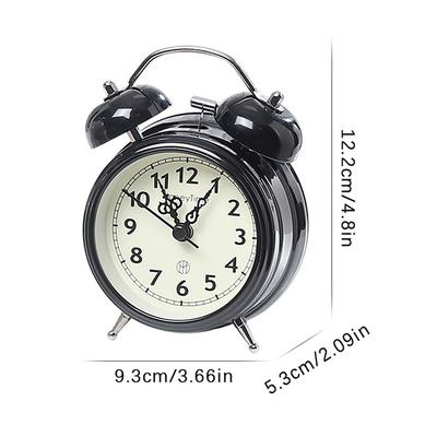 Süper Yüksek Sesli Retro Çalan Çalar Saat Yatak Odası Küçük Gece Lambası Öğrenci Komodin Saati Masa Süsü Ev Dekorasyonu