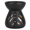 Black Ceramics Aromas Diffuser Wax Melt Burners Oil Warmer Tealight Candle Holder for Relaxation In Bedroom or Studios