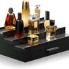Espositore per Profumi in Legno con Cassetto, Organizer a Gradini a 3 Livelli per Cosmetici, Scatola Porta Trucchi per Comodino e Bagno