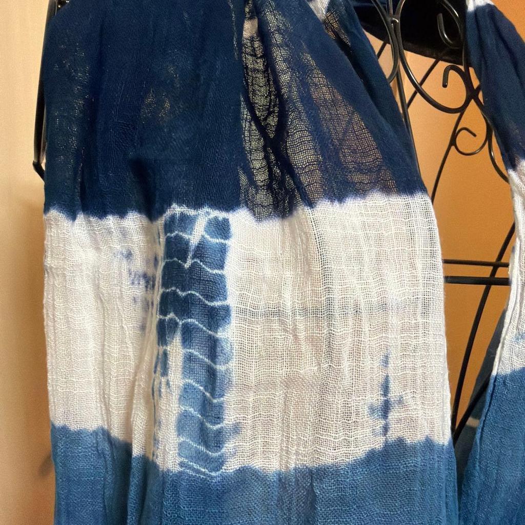 Used Indigo dyed lightweight stole/shawl