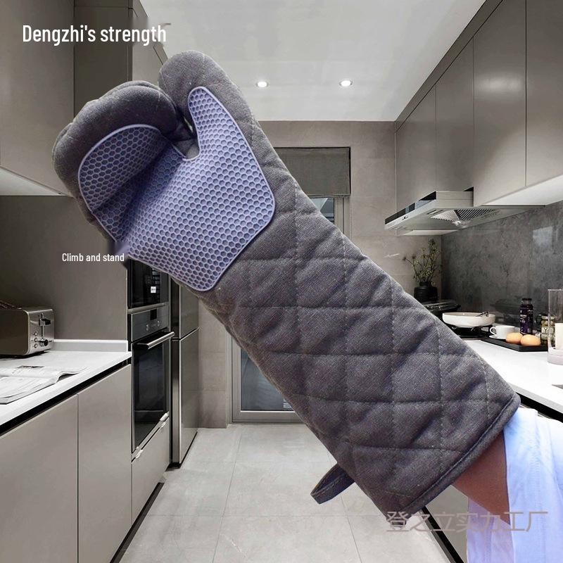 Hitzebeständige Anti-Rutsch-Silikon-Ofenhandschuhe bis 500 Grad