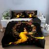 Elegant Floral Yellow Dress Set Soft Comfortable Duvet Cover Bedding Set Included 1*Duvet Cover & 2*Pillowcases, Gift