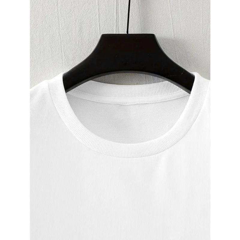Men's Casual Short Sleeve T-Shirt with Heart Dice Print - Summer Round Neck Top, Regular Fit Tee Suitable for Daily Wear & Gaming Events