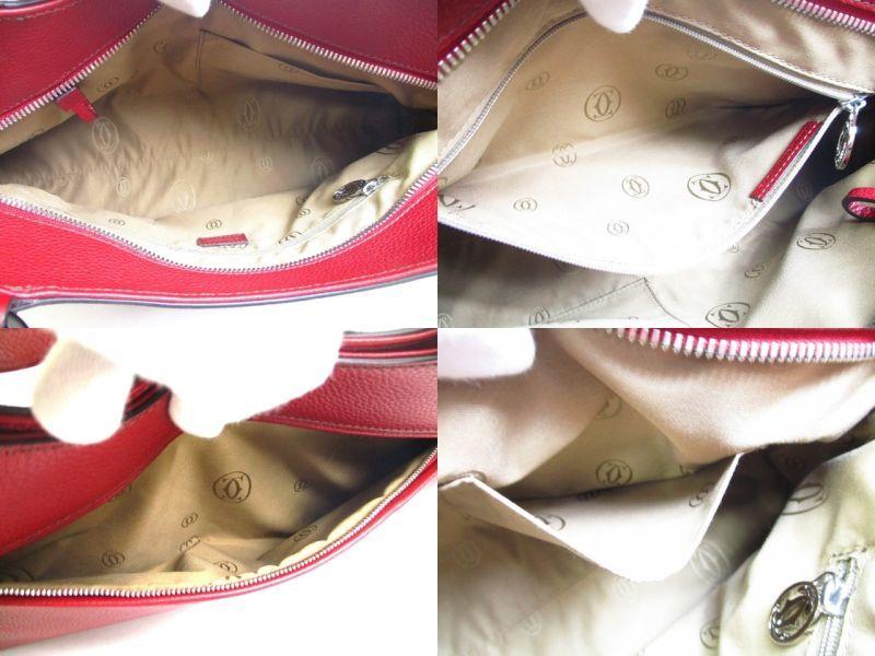 Authentic Cartier Wine Red Calf Leather Hand Bag Purse Marcello de Cartier SM #a147  Refurbished