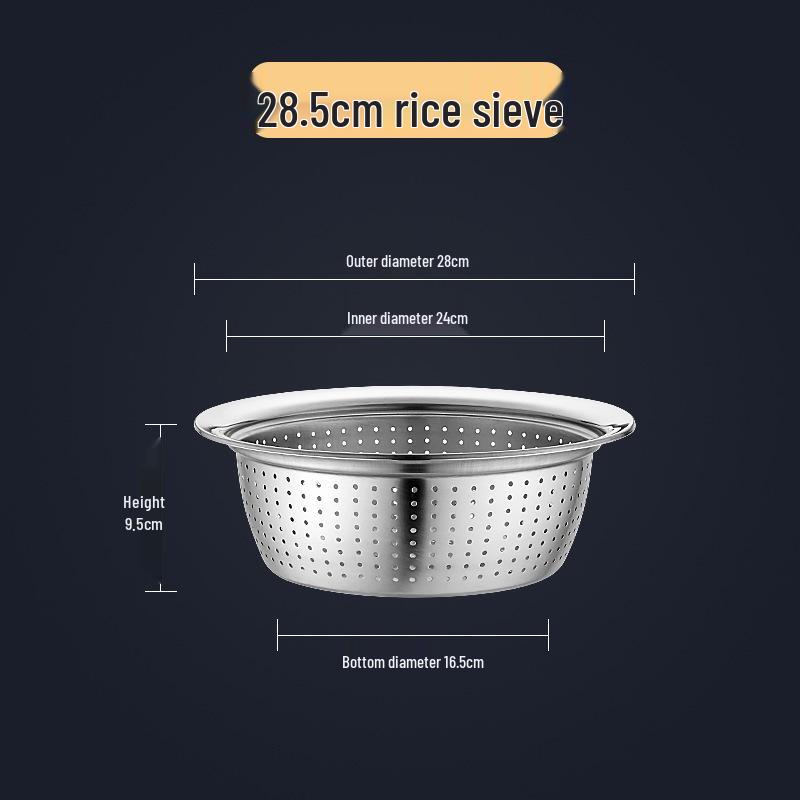 Stainless Steel Double Layer Kitchen Colander and Rice Washer