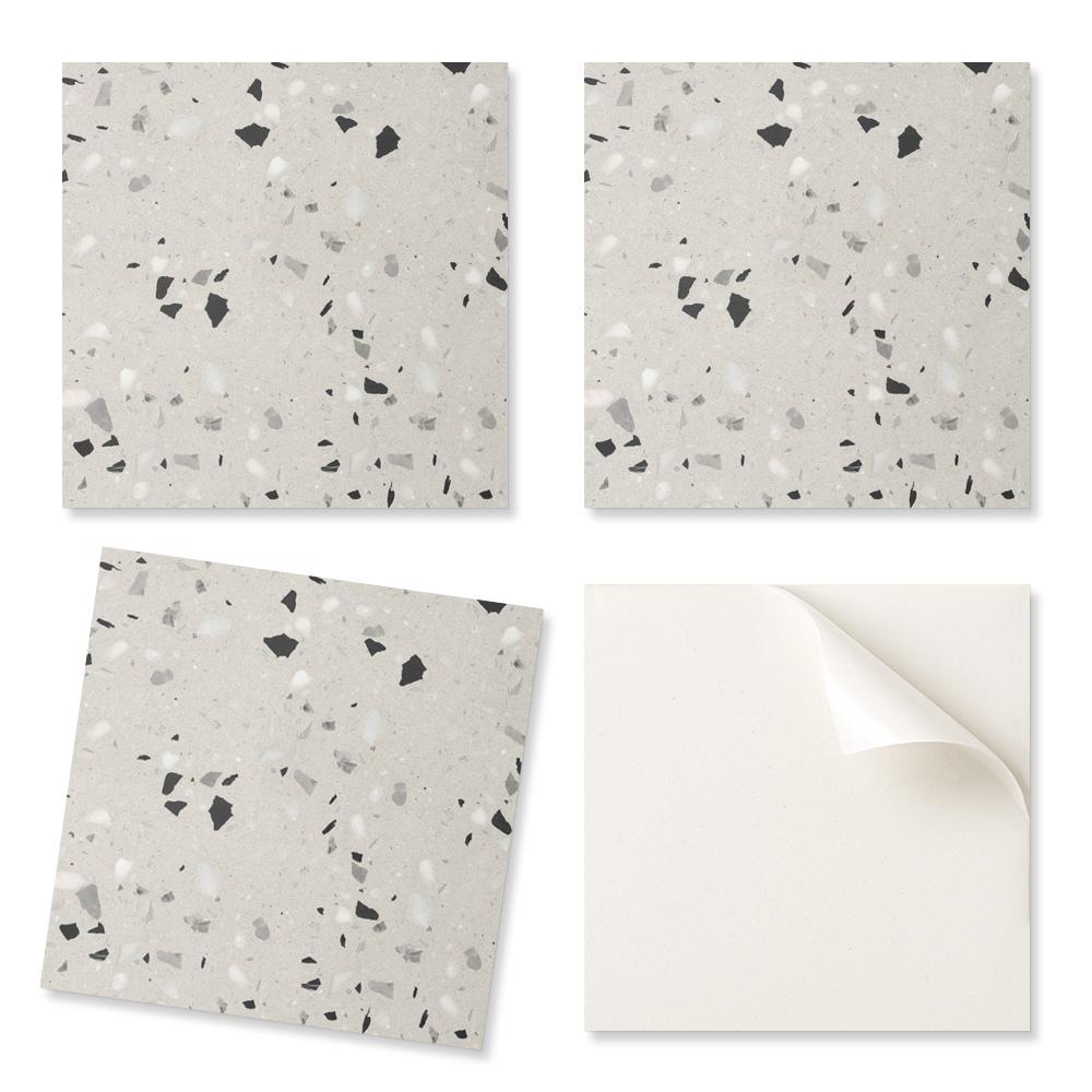 Komplet Kafelków Winylowych Z Nadrukiem Gotowe Do Montażu Wzór Z Drobnymi Fragmentami 9X30X30 Cm