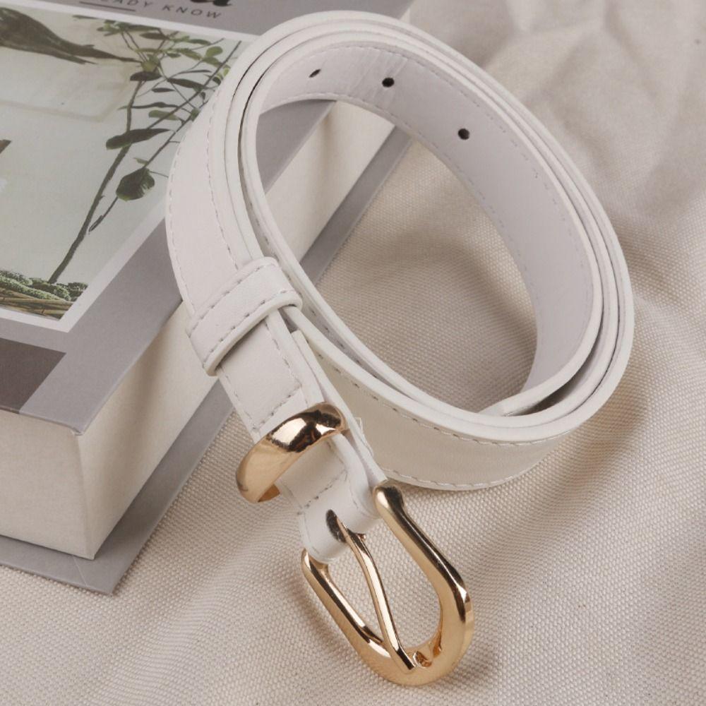 Fashion Pin Buckle Waistband Women Thin Waist Strap Versatile Leather Belt