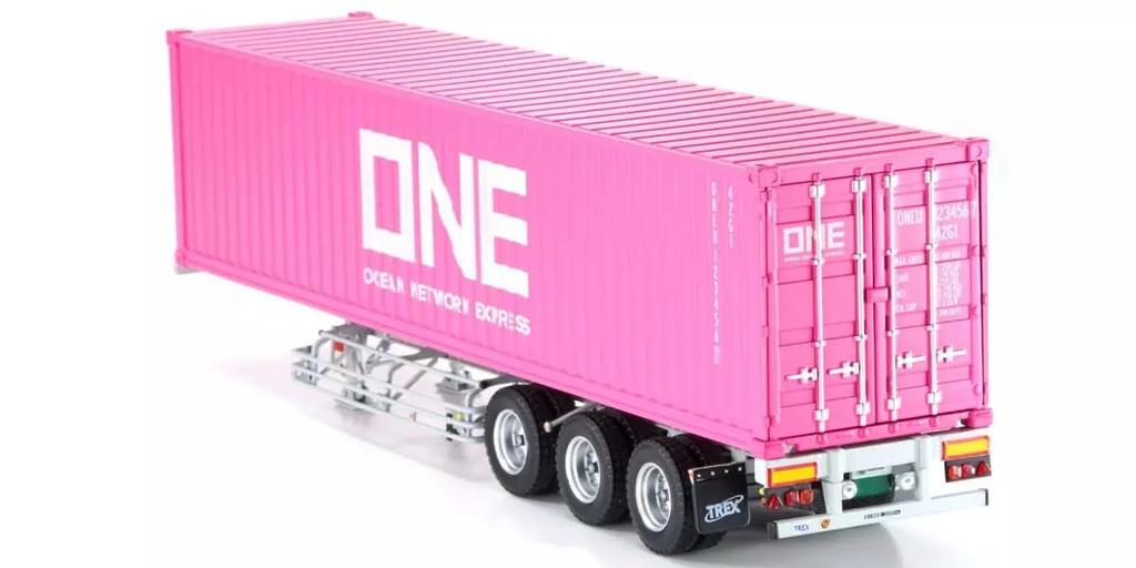 Kyosho Original UD Quon GK Nippon Trex Container Finished Product KS03939B 1/43 Semi-Trailer (White/ONE Container)