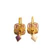 Colorful Drip Glaze Retro Chinese Earrings: Ethnic, Simple, Fashionable Style